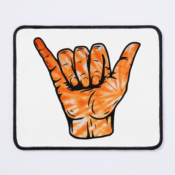 Item preview, Orange Spiral Tie Dye Pattern Hang Loose Shaka designed and sold by EpicCreation.