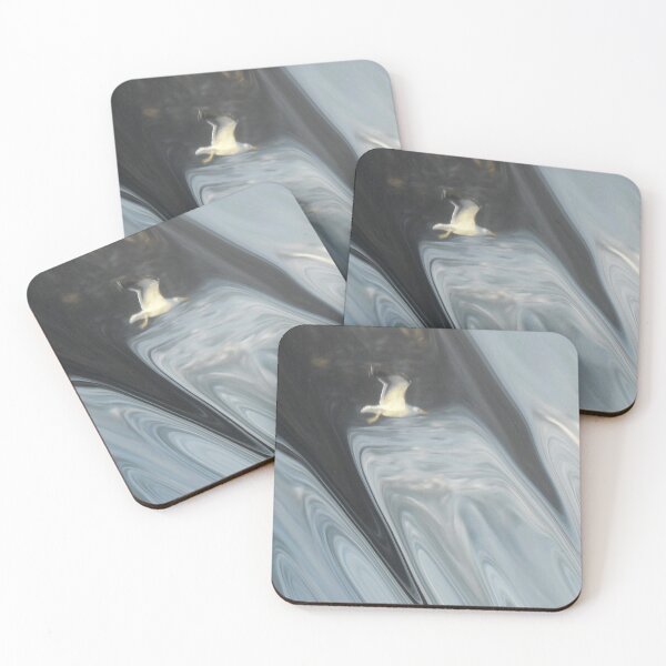 Item preview, Abstract Ocean Seagull Large Sea Rocks on Misty Day Coastal Art 1 of 4 designed and sold by Beachy.