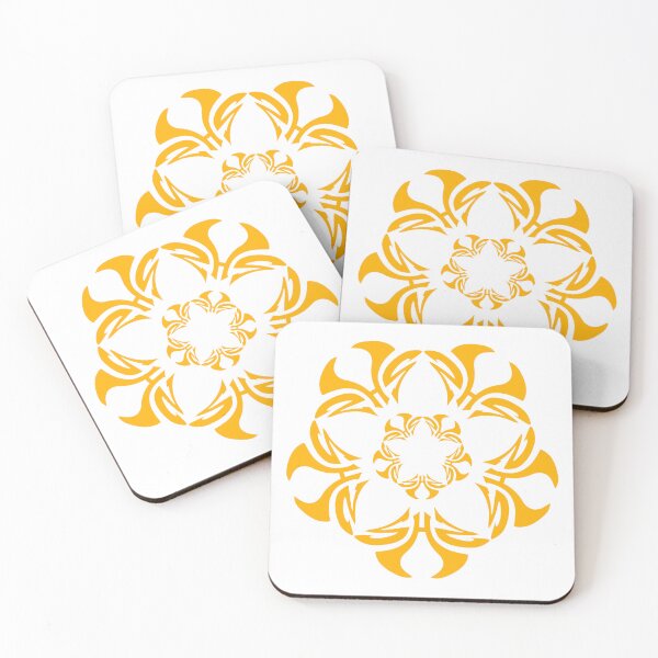 Item preview, 5HZ SURF. HAWAIIAN 5 PETAL FLOWER PATTERN. YELLOW. designed and sold by 5hertz.