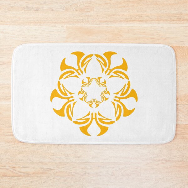 Item preview, 5HZ SURF. HAWAIIAN 5 PETAL FLOWER PATTERN. YELLOW. designed and sold by 5hertz.
