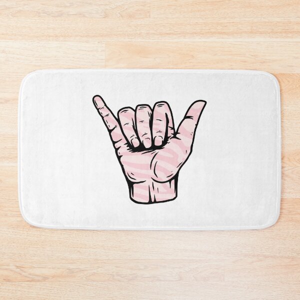 Item preview, Light Pink Swirly Liquify Marble Pattern Hang Loose Shaka designed and sold by EpicCreation.