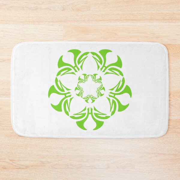 Item preview, 5HZ SURF. HAWAIIAN 5 PETAL FLOWER PATTERN. GREEN. designed and sold by 5hertz.
