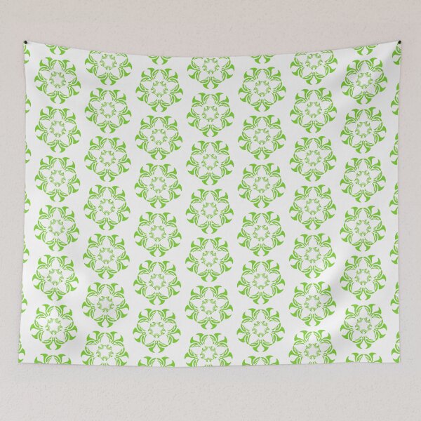 Item preview, 5HZ SURF. HAWAIIAN 5 PETAL FLOWER PATTERN. GREEN. designed and sold by 5hertz.