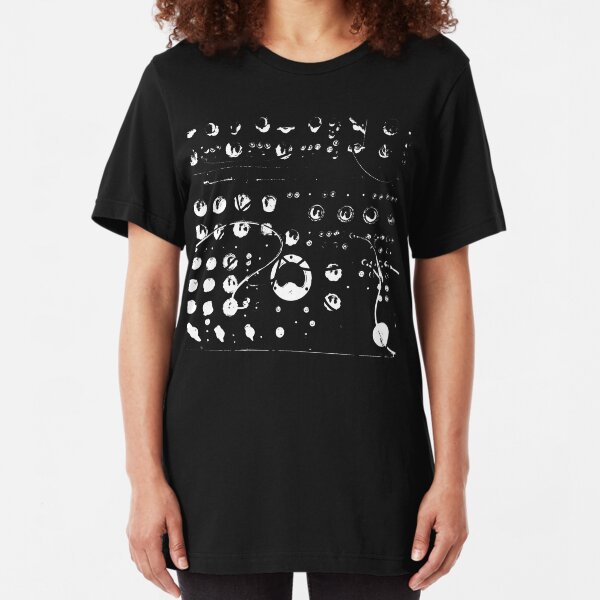 Binary Analog Technology Synthesizer Slim Fit T-Shirt