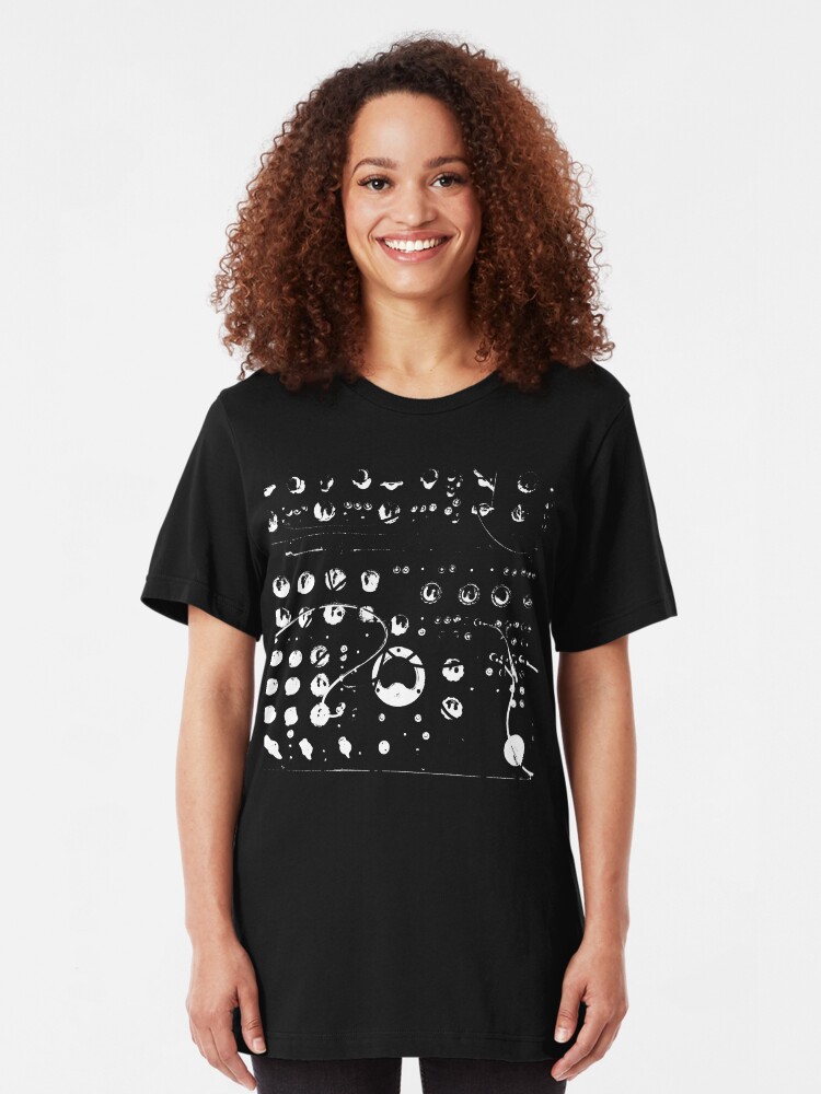 Alternate view of Binary Analog Technology Synthesizer Slim Fit T-Shirt