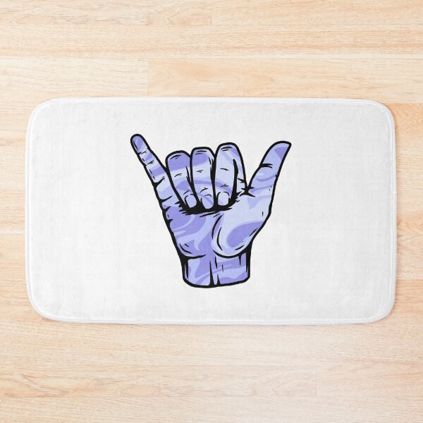 Item preview, Water Blue Swirly Liquify Marble Pattern Hang Loose Shaka designed and sold by EpicCreation.