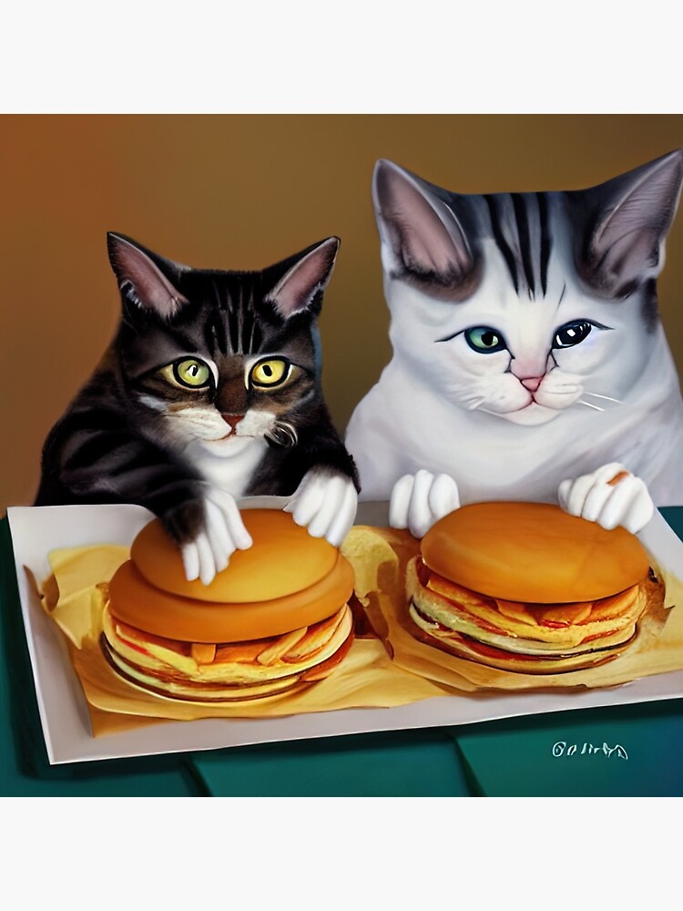 Disover Cats Eating Cheeseburgers, Fast Food Bag