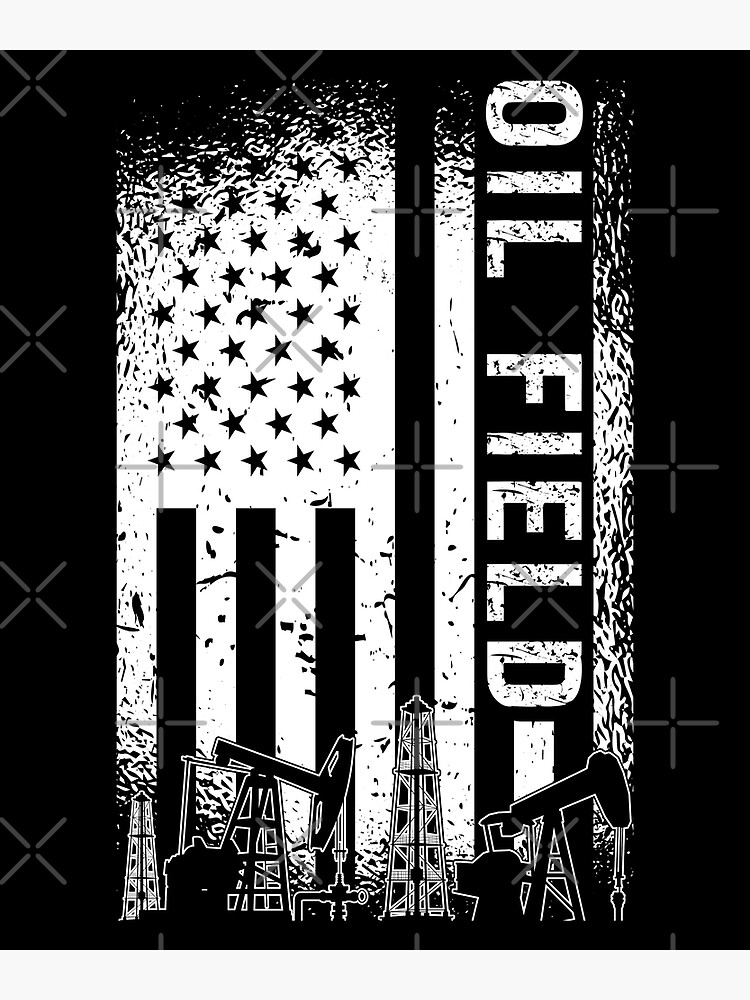 "Oilfield Worker Oil Field Oil Rig Roughneck Gas" Art Print for Sale by