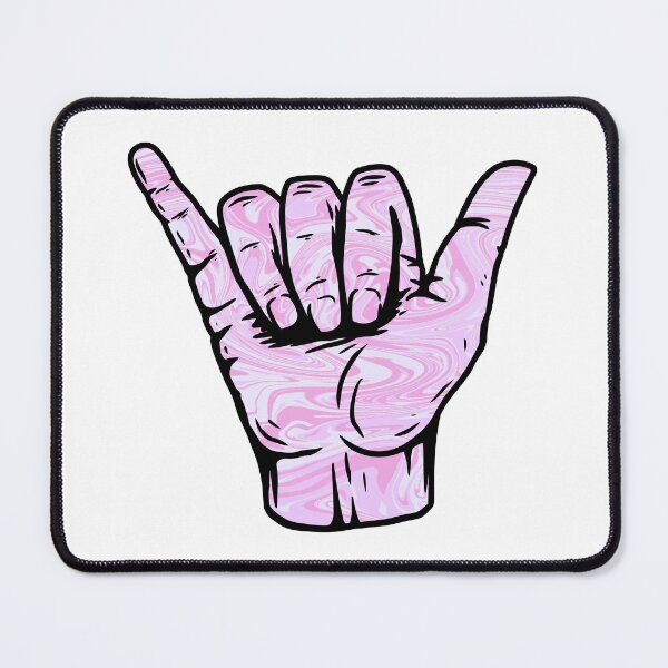 Item preview, Preppy Pink Swirly Liquify Marble Pattern Hang Loose Shaka designed and sold by EpicCreation.