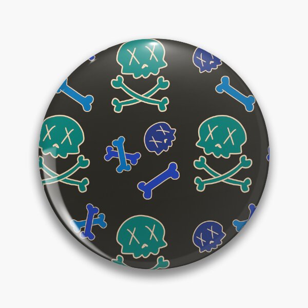Item preview, Cutesy Raining Skull Green and Blue Pattern Essential  designed and sold by SpaceQueenKee ⭐️⭐️⭐️⭐️⭐️.