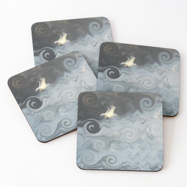 Item preview, Abstract Ocean Seagull Large Sea Rocks on Misty Day Coastal Art 2 of 4 designed and sold by Beachy.