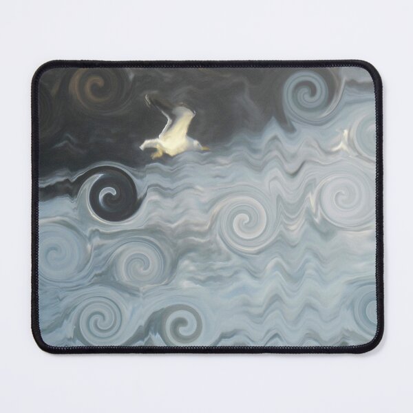 Item preview, Abstract Ocean Seagull Large Sea Rocks on Misty Day Coastal Art 2 of 4 designed and sold by Beachy.