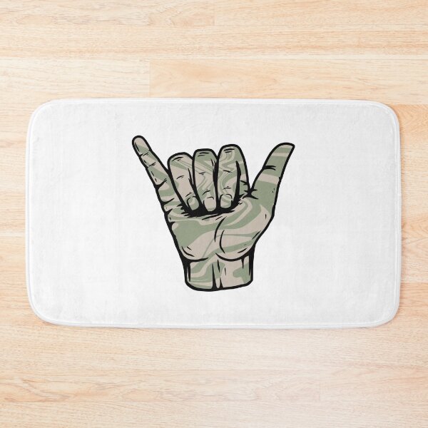 Item preview, Sage Green Swirly Liquify Marble Pattern Hang Loose Shaka designed and sold by EpicCreation.
