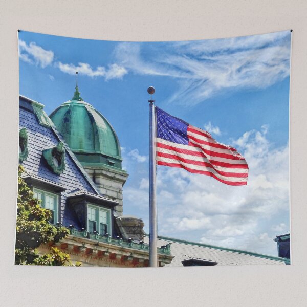 Item preview, Flag Flying over Tecumseh Court designed and sold by Susan Savad.
