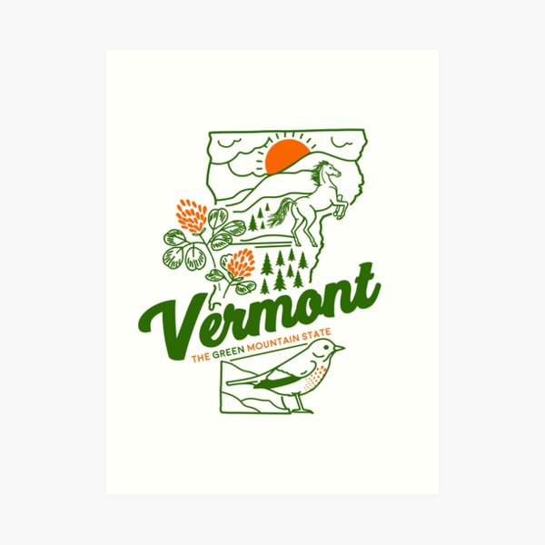 Vintage Vermont Shirt Art Print