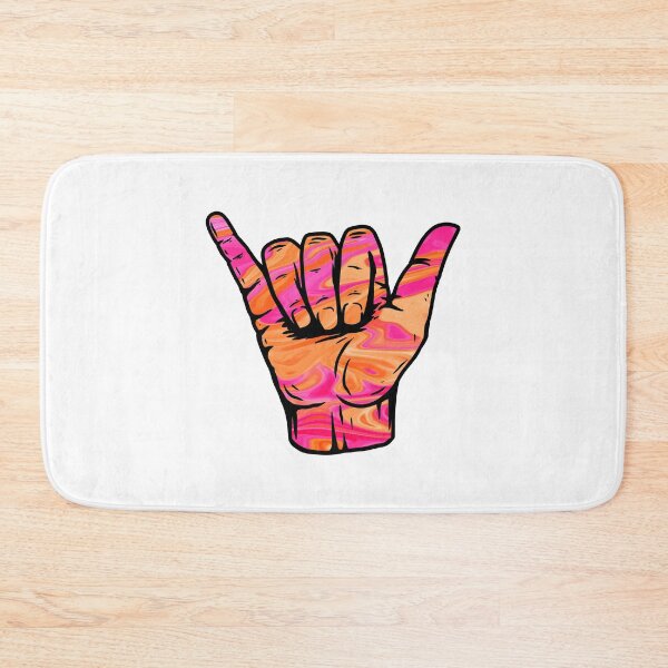 Item preview, Pink And Orange Swirly Liquify Marble Pattern Hang Loose Shaka designed and sold by EpicCreation.