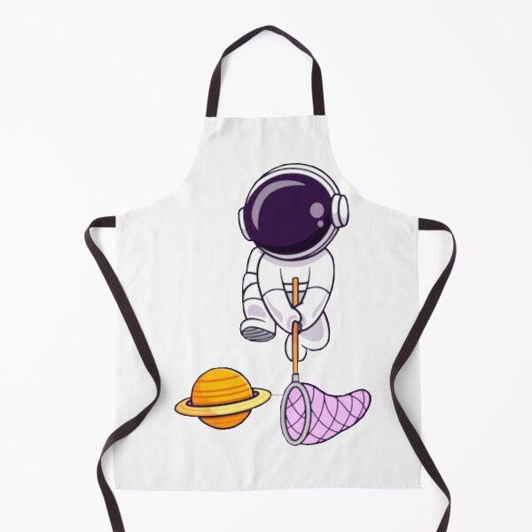 Item preview,   astronaut catching a planet with a fishing net cartoon Art. designed and sold by BEAUTY ⭐⭐⭐⭐⭐.