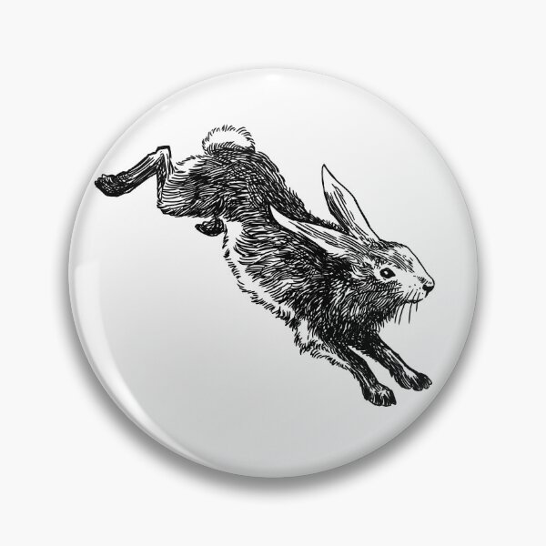 Item preview, cute black rabbit jumping designed and sold by Lostcause2k.
