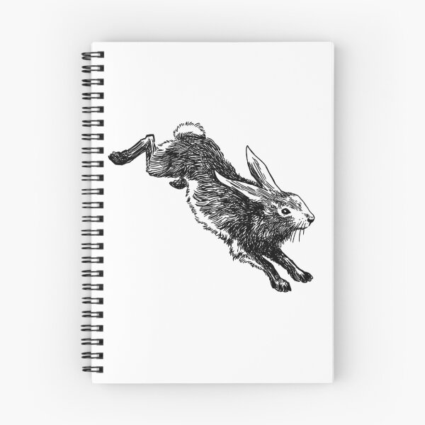 Item preview, cute black rabbit jumping designed and sold by Lostcause2k.
