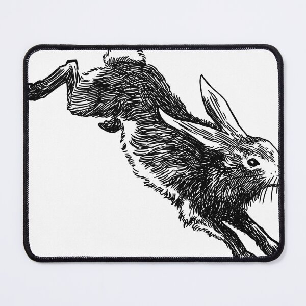 Item preview, cute black rabbit jumping designed and sold by Lostcause2k.