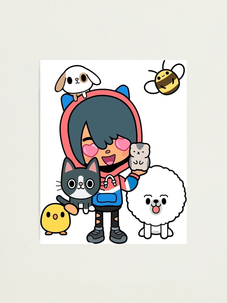 toca boca and gacha life Photographic Print for Sale by kader011