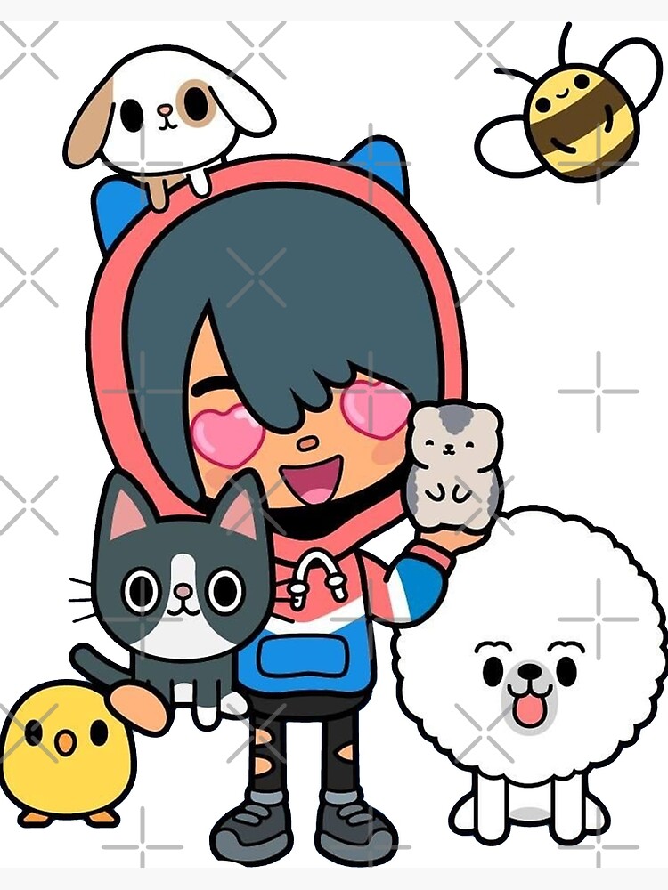 toca boca and gacha life | Art Board Print