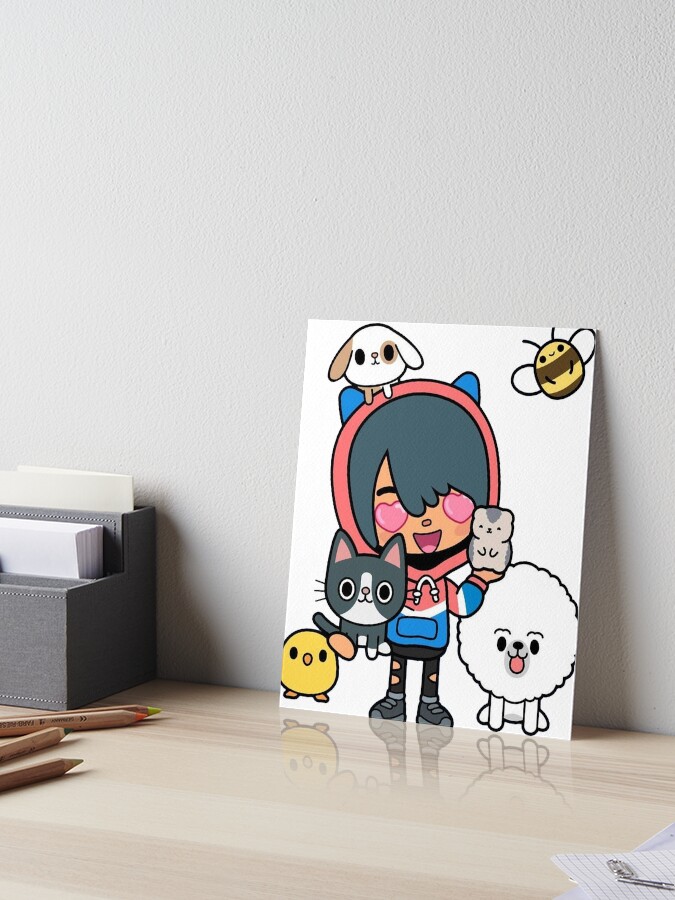 toca boca and gacha life Art Board Print for Sale by kader011