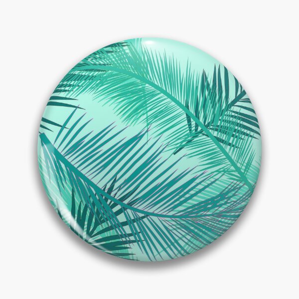 Artikelvorschau, Palm Leaf Print, Türkis, Blaugrün und Aqua entworfen und verkauft von Marymarice.