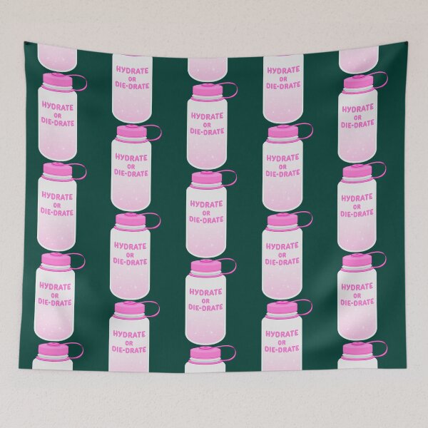Item preview, pink hydrate or diedrate fun sparkly water bottle   designed and sold by MichaelRor.