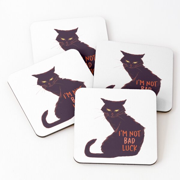 Item preview, black cat - I'm Not Bad Luck designed and sold by ONPINI.