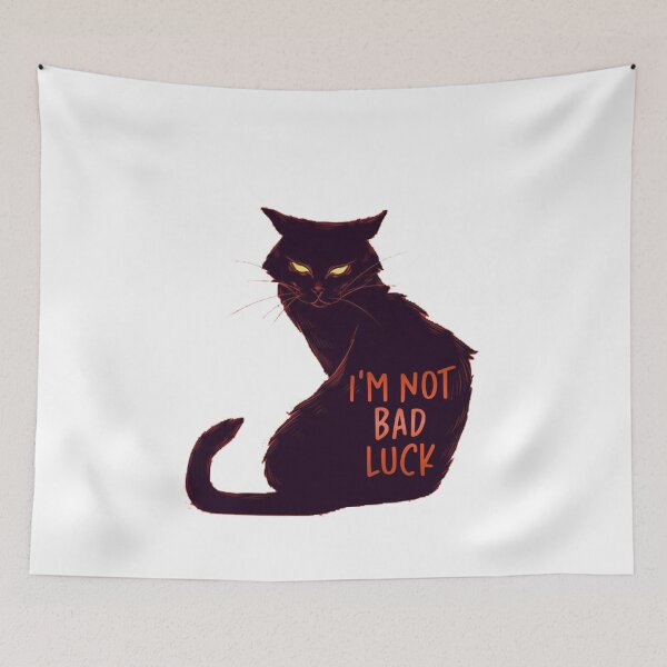 Item preview, black cat - I'm Not Bad Luck designed and sold by ONPINI.