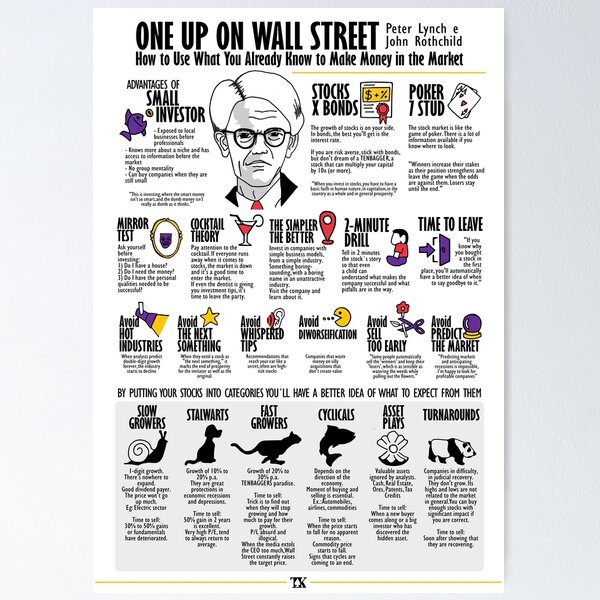 Visual Summary One Up On Wall Street (Peter Lynch) Poster