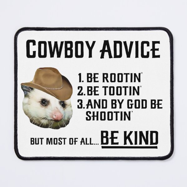 Item preview, HQ Cowboy Advice Possum Face Awesome Meme designed and sold by fomodesigns.