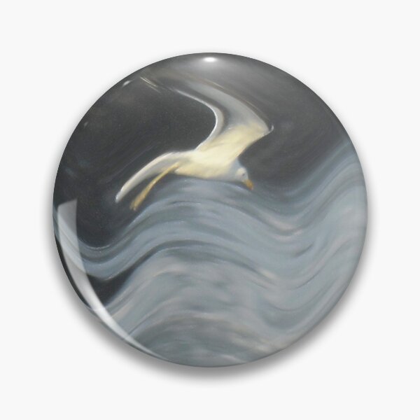 Item preview, Abstract Ocean Seagull Large Sea Rocks on Misty Day Coastal Art 3 of 4 designed and sold by Beachy.