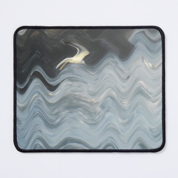 Item preview, Abstract Ocean Seagull Large Sea Rocks on Misty Day Coastal Art 3 of 4 designed and sold by Beachy.