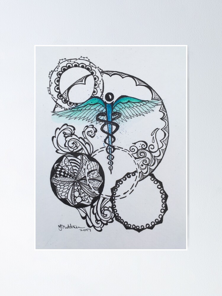 Medical Symbol-caduceus  Poster for Sale by mjmittnerdesign