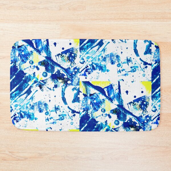 Item preview, Blue and Yellow Abstract Paint marks designed and sold by Grey Robinson.