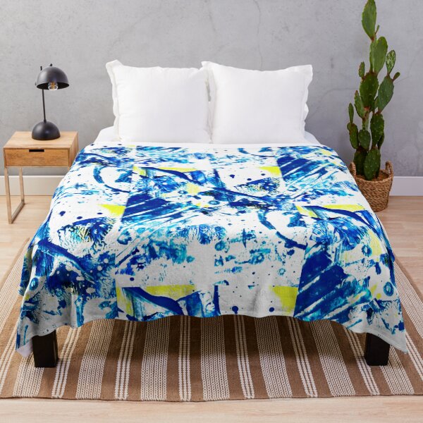 Item preview, Blue and Yellow Abstract Paint marks designed and sold by Grey Robinson.