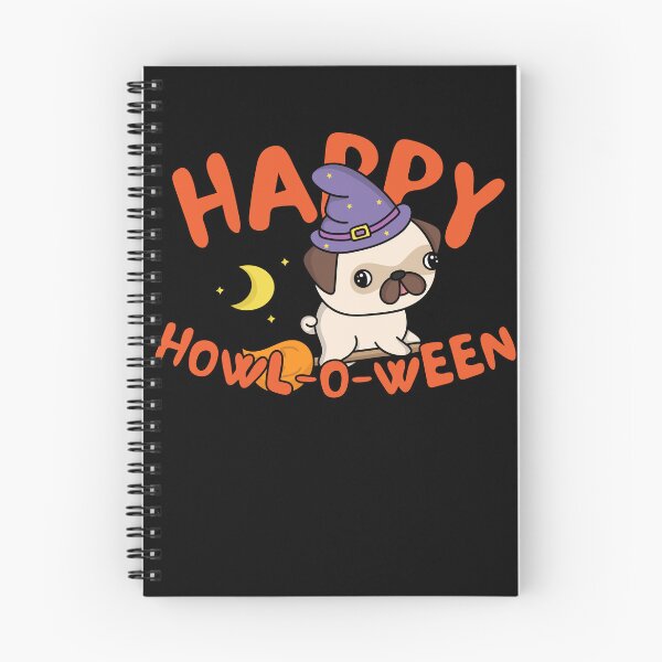 Item preview, Happy howl-o-ween Pug Witch Spooktober Halloween 2022 design designed and sold by to-esu.
