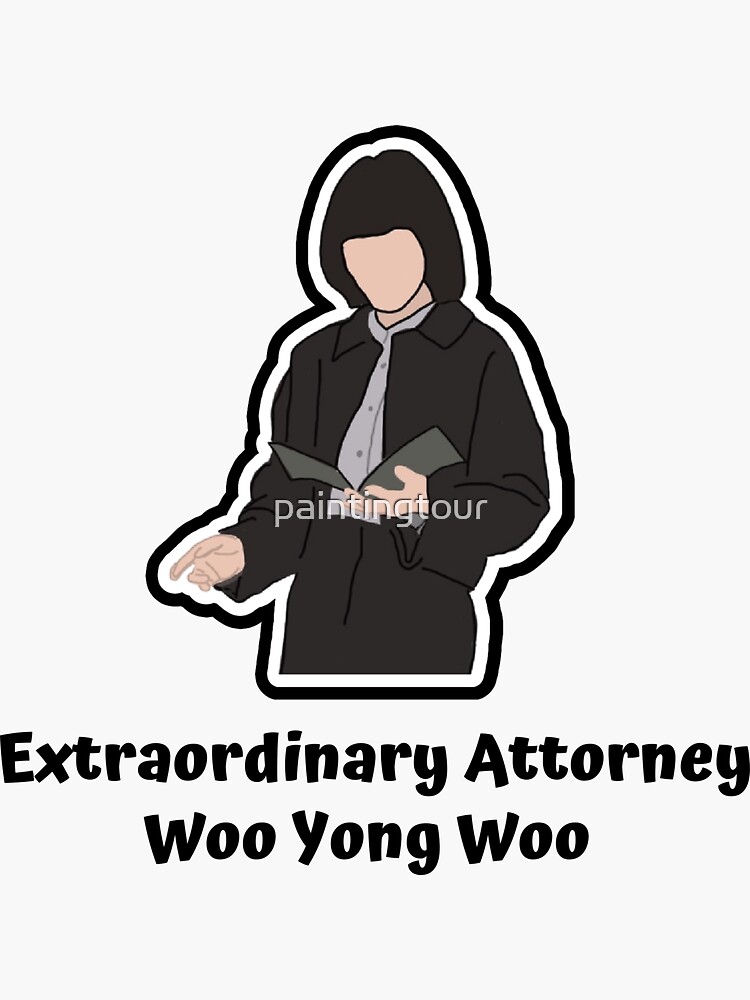 " extraordinary attorney Woo Yong Woo " Sticker for Sale by