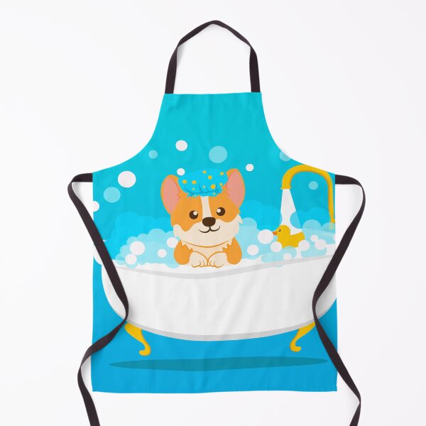 Item preview, Corgi taking a bath designed and sold by Ameliamaar.