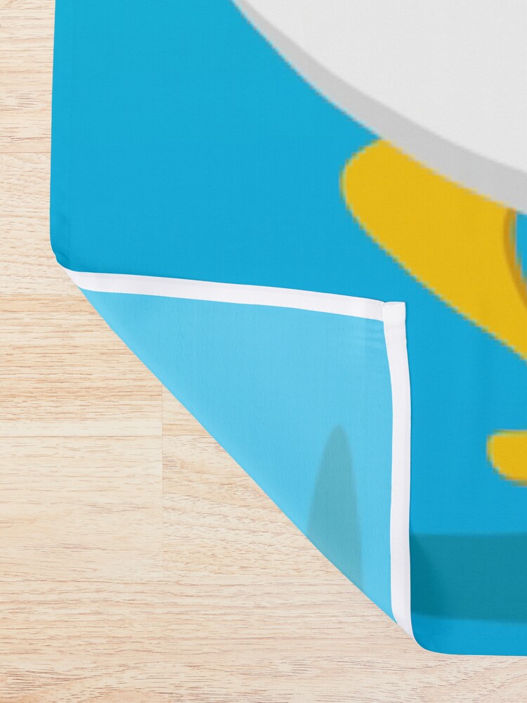 Alternate view of Corgi taking a bath Shower Curtain