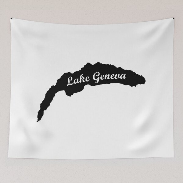 Item preview, Outline of Lake Geneva with english label designed and sold by game2genesis.