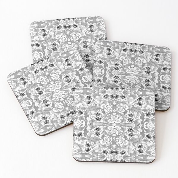 Item preview, Black and White Floral Ornament Pattern designed and sold by DERYA AKINCI.