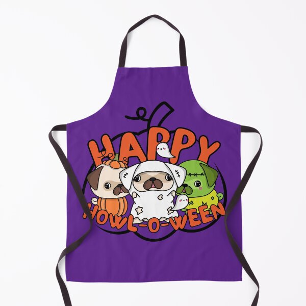 Item preview, Happy howl-o-ween Pugs in Costumes Spooktober Halloween 2022 design designed and sold by to-esu.