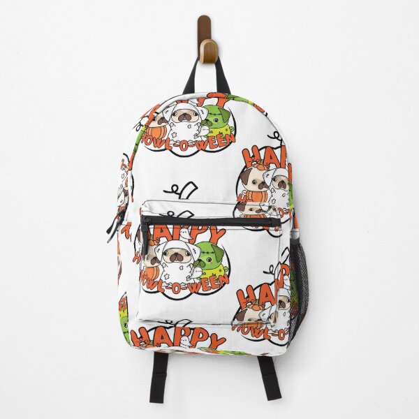 Item preview, Happy howl-o-ween Pugs in Costumes Spooktober Halloween 2022 design designed and sold by to-esu.