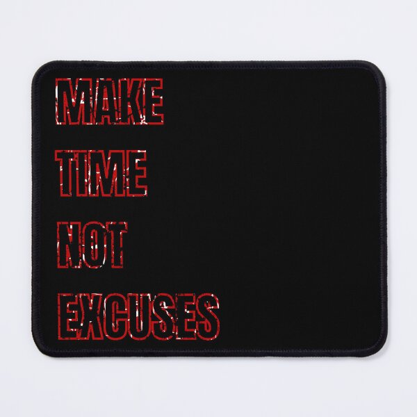 Item preview, Make Time Not Excuses red distressed red and white  designed and sold by KingsManKind.