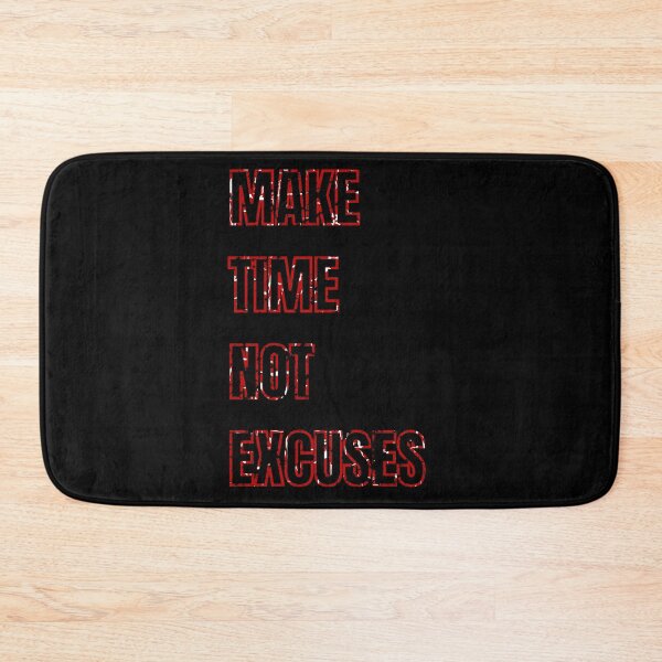 Item preview, Make Time Not Excuses red distressed red and white  designed and sold by KingsManKind.