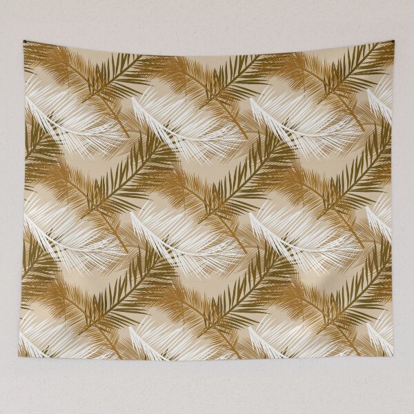 Item preview, Palm Leaf Print, Dark Brown, Tan and Beige  designed and sold by Marymarice.