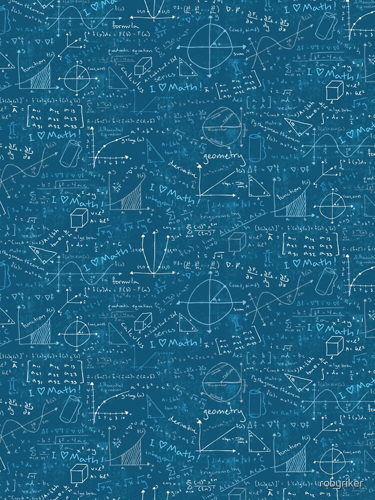 Math Lessons (Teal) by robyriker